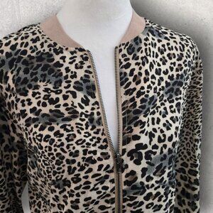 Bomber Jacket Animal Print‎ Small NWT